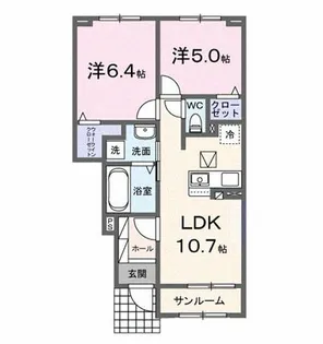 エトリエII【1階】の間取り
