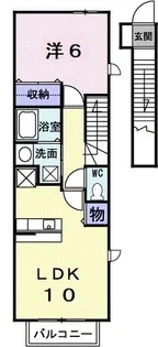 シャルマン・メゾンB【2階】の間取り