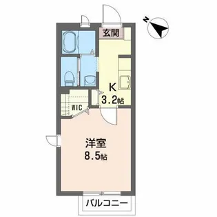 シャーメゾン ペオニーB【1階】の間取り