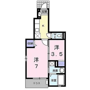 カーサスカイIII【1階】の間取り