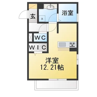 クレスト S 法丈坂【1階】の間取り