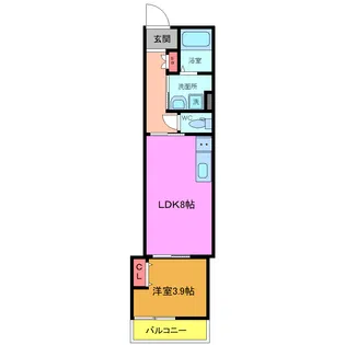 ペルル穴川【2階】の間取り