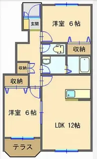 ボヌフェールB【1階】の間取り