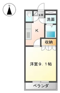 プロニティ ビナサイド【3階】の間取り
