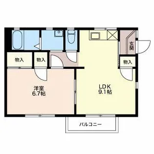 ときわハイツIV【1階】の間取り