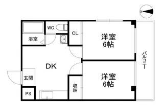 エクセレントII都島山崎【4階】の間取り