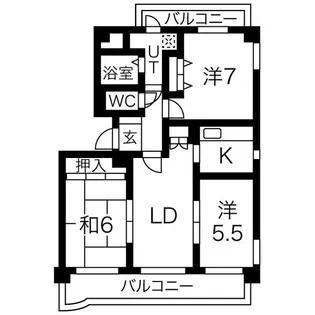 ベルデ森孝 A棟【3階】の間取り