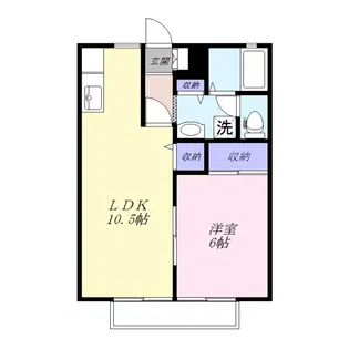 サンライフロック【1階】の間取り