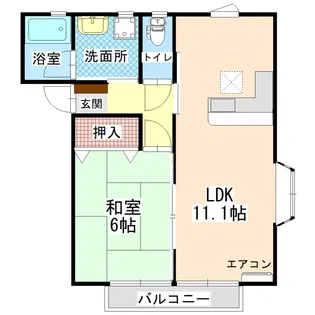 ミナミハイツA【2階】の間取り