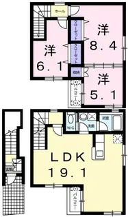 プラシード【2階】の間取り