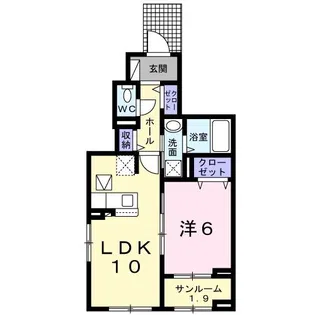 セントラル ラトゥール I【1階】の間取り
