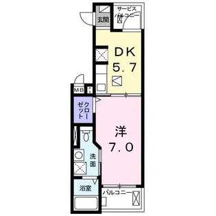 ベル グラン【1階】の間取り