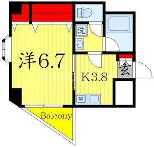 フローラ東池袋【5階】の間取り