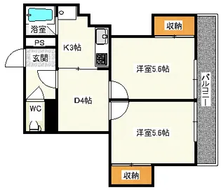 レジデンスカ-プ金沢【4階】の間取り