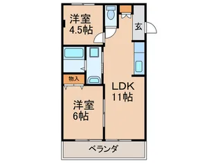 ハセガワ一社マンション【3階】の間取り