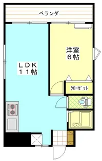 岡山県岡山市北区奥田本町【マンション】の間取り