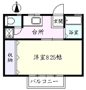 STUDIO DEMAIN【2階】の間取り