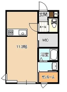 Chat Noir シャ ノワール【2階】の間取り