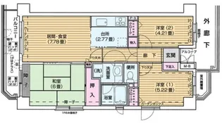 ランテルナ小石川【7階】の間取り