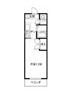 1Kの間取り画像