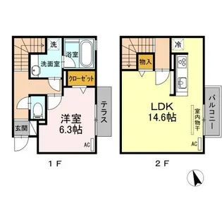愛知県海部郡蟹江町城1【一戸建】の間取り