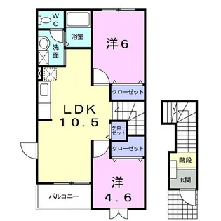 ソレイユY・O【2階】の間取り