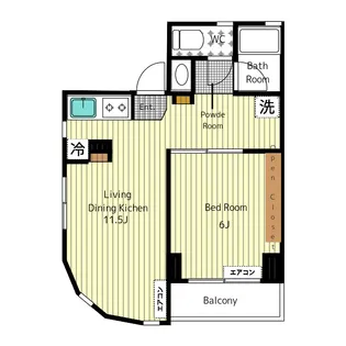 風見コーポ【1階】の間取り