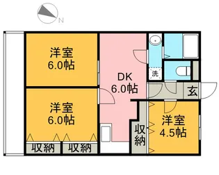 アビタシオン南行徳【1階】の間取り