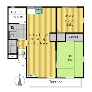 ラフィーネ南郊D【1階】の間取り