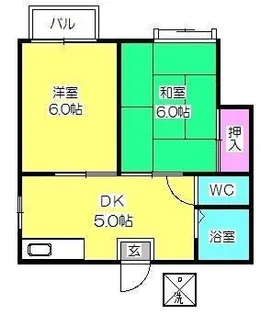 アートイン シングI【1階】の間取り