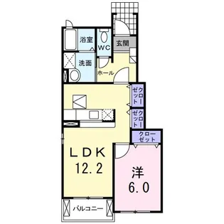 リヴァー・グローヴ【1階】の間取り
