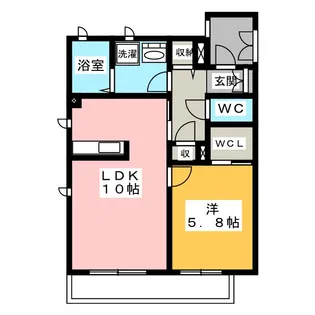 ラフィギェ B【1階】の間取り