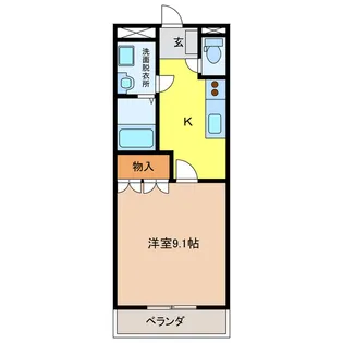 岐阜県関市稲口【マンション】の間取り