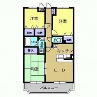 サンツヤマモトA【2階】の間取り