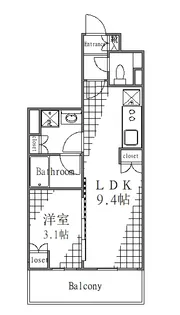 東京都台東区元浅草3【マンション】の間取り
