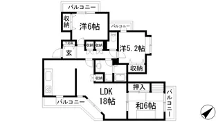 クレイドル宝松苑【3階】の間取り