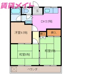 ニューハイツダイソウ【2階】の間取り
