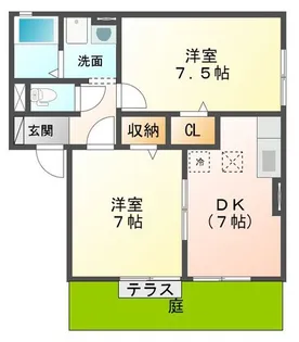 Shine ark D【1階】の間取り