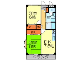 ハイツロイヤルジェム【3階】の間取り