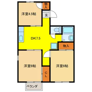 岐阜県岐阜市芋島2【アパート】の間取り