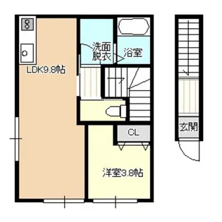 テゾーロ梨木C【2階】の間取り