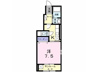 カーサ エヌ【1階】の間取り