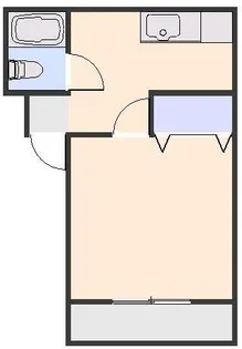ワンルーム塚本【2階】の間取り