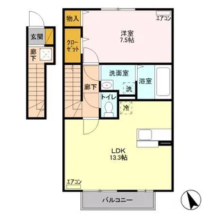 エルヴィレッジ D【2階】の間取り