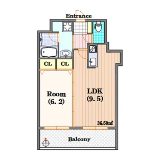 アーデンタワー立売堀【6階】の間取り