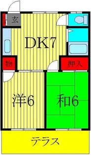 ビラサンホワイト【1階】の間取り