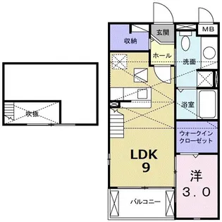 愛知県名古屋市守山区森宮町【アパート】の間取り
