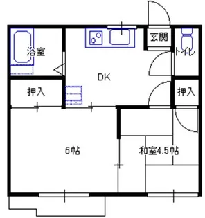 込田コーポ【1階】の間取り
