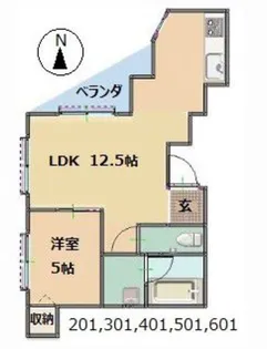 スプレンドール畑江【4階】の間取り