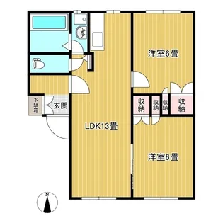 サニーハイツM【1階】の間取り